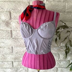 Gilly Hicks Light Gray Bustier Top